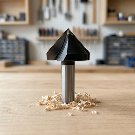 YASEN CNC Woodworking 60/ 90 Degree Slotting Cutter Router Bit for Woodworking