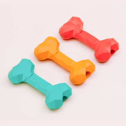 Strong Solid Diamond Natural Rubber Dog Chew Bone Toy with Vanilla Flavor-Treat Stuff All Sizes