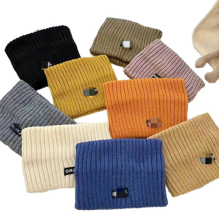 Women's 100% Acrylic Winter Custom Knitted Headband Logo Printed Ear Warmer Cap with Beach Camouflage Pattern