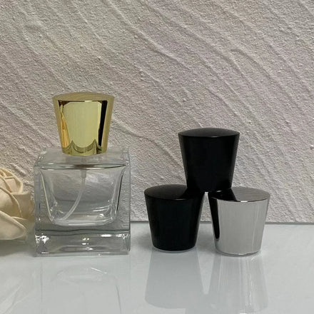 Metal Smart Lids Perfume Bottle Caps Custom Design Cosmetic Zamac 100ml Non-Spill Luxury Carton Packing Silver Perfume Filler