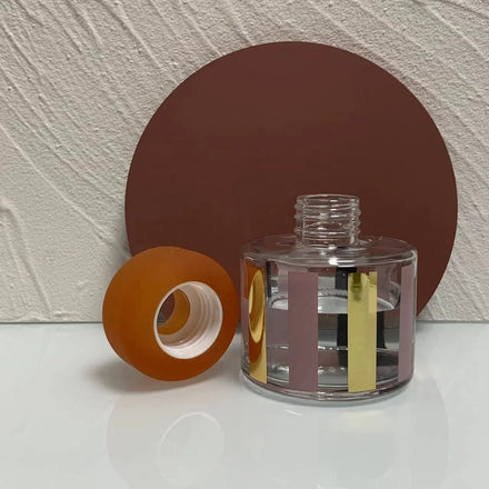 New Fashion Eco Friendly Cylinder Square Stone Shape Resin Smart Lids Non-Refillable Perfume Cap for Bottles