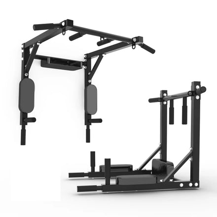 All-in-One Home Gym Dip Station Wall-Mounted Chin up and Pull up Bar for Bodybuilding Arm Chest Back Exercise