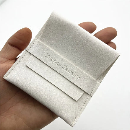 Embossed Microfiber Envelope Gift Accessory Pouch Jewelry Bag with Customized Color & Size Recyclable