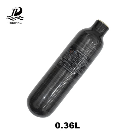 TUDIVING Low Price Customized OEM High Performance High Pressure 0.36L 4500psi 300bar 30mpa Paintball Carbon Fiber Gas Cylinder