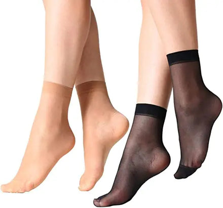 Wholesale Thin Nylon Transparent Ankle High Hosiery Socks Short Dress Stockings Sheer Ankle Socks for Women and Girls
