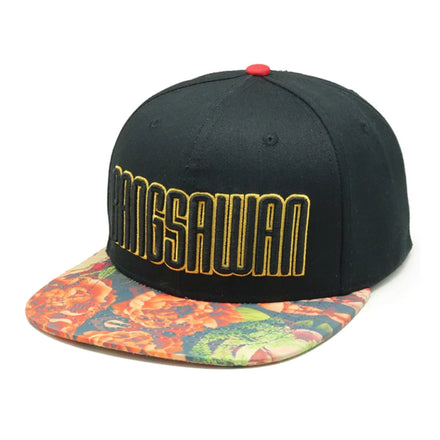 Custom 3D Embroidery Camouflage Logo 6-Panel Outdoor Summer Snapback Hat with Printed Brim
