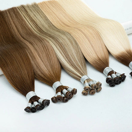 Russian Thin Invisible Genius Weft Hair Extensions Double Drawn Human Hair Ash Genius Weft