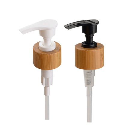 Bamboo Plastic Hand Pump 24/410 Hand Washing Bottle Pump 24mm Dispenser Pump Shampoo Condition Soap Dispensers