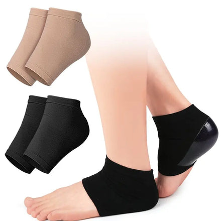 Sports Comfort Insoles Silicone Heel Cushion Protector Socks Dry Cracked Spandex Heel Plantar Fasciitis Insert