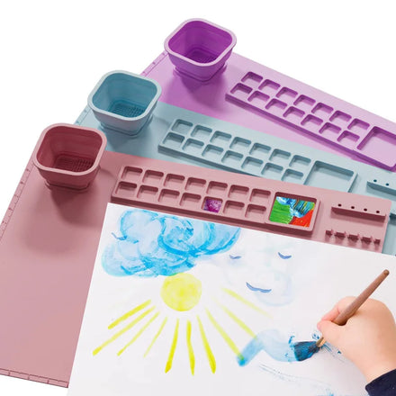 BPA Free Easy Clean Artist Paint Mat New Silicone Drawing Mat for Oil Painting Washable Art Palette Mat & Pads