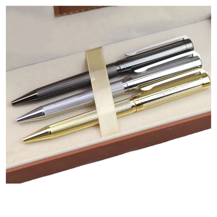 Luxury Heavy Business Gift Metal Writing Engraved Etching Custom Gold Ballpoint Pen Gun Gold Metal Pen Twist Function
