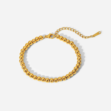 New Stainless Steel Bracelet 18K Gold Steel Ball Bracelet Fashion Fine Jewelry Bracelet Women