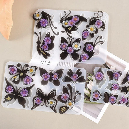 DIY Butterfly Jewelry Pendant Keychain Silicone Mold for Resin Art