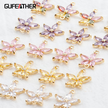 M780 10pcs/lot Jewelry Accessoriespass REACHnickel Free18k Gold Platedzircon Pendants Diy Earrings Making