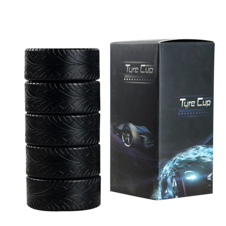 Black Tire Stainless Steel Mug Cup Car Wheel Coffee Milk Gifts Novelty Tyre Shaped Tea Travel Mug
