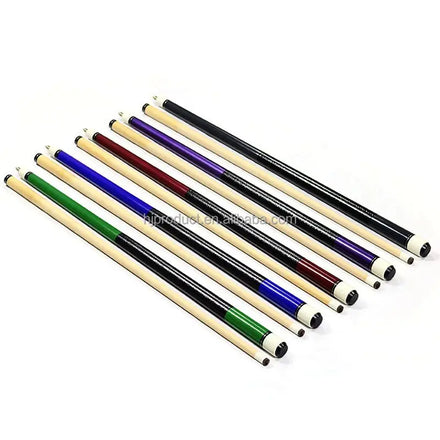Wholesale Price Solid Color Billiard 2 Pieces Maple Wood Pool Cue Sticks WIth 13MM Tips for Sale