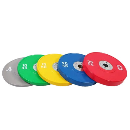 Rubber Bumper Plate Color Coded Olym 2-Inch Rubber Bumper Plate with Steel Hub for Strength Training Weightlifting