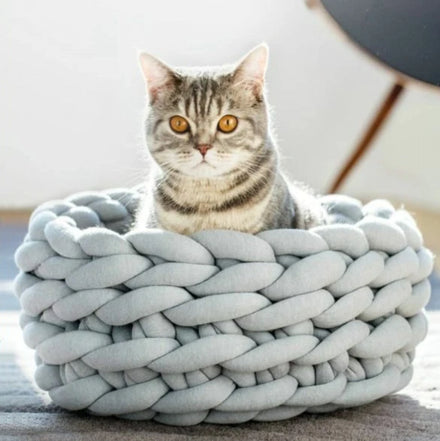 Wholesale Innovative Hand Making Braided Polyester pp Cotton Pet Cat Dog Bed
