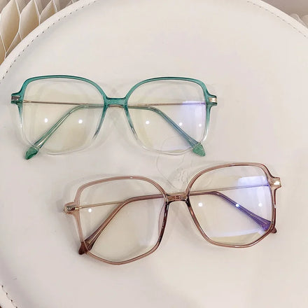 Jiuling Eyewear Wholesale Cheap Price Eye Glasses Woman Ins Style Glasses Large square Frame Anti Blue Light Blocking Glasses