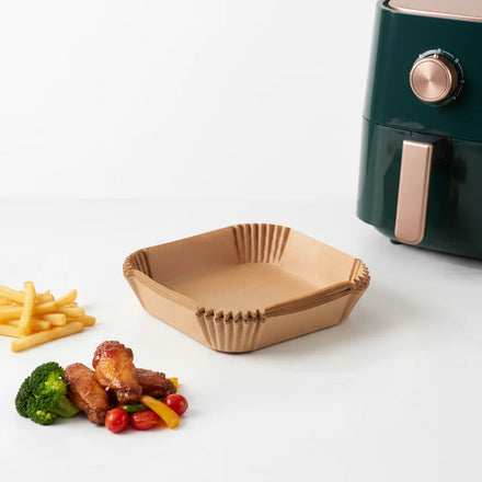 New Air Fryer Disposable Paper Rectangle Non Stick Air Fryer Liners Disposable Oil Proof Water Proof Baking Parchment Paper