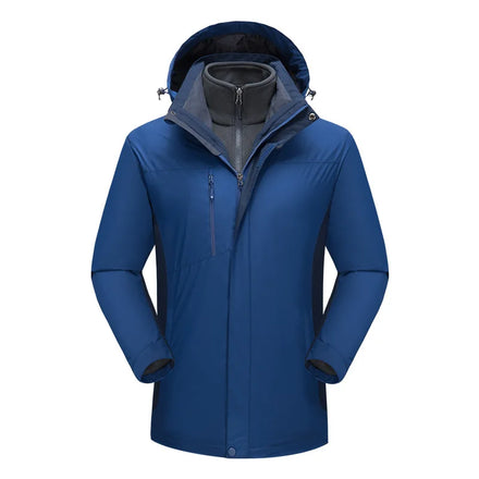 High Quality Orange Men's Soft Shell Waterproof Fabric Softshell 3-in-1 Winter Ski Jacket