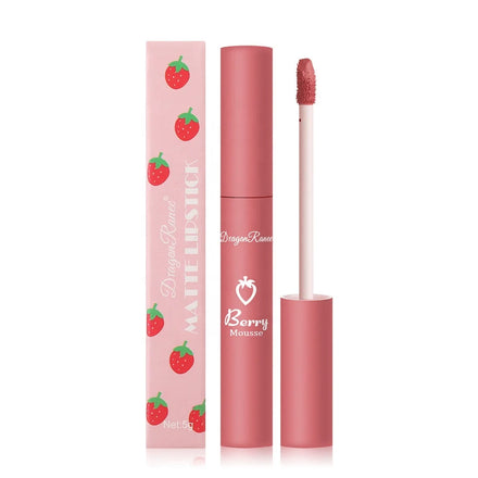 Hot Sale Matte Lip Gloss Tubes Strawberry Dragon Ranee Lip Gloss Velvet Lipstick Vendor Private Label Lip Gloss