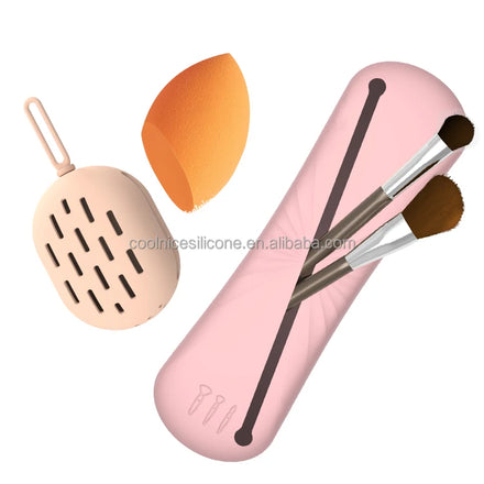 2022 Makeup Brush Holder Silicone Container Makeup Travel Case Cosmetic Blender Protective Carrying Holders
