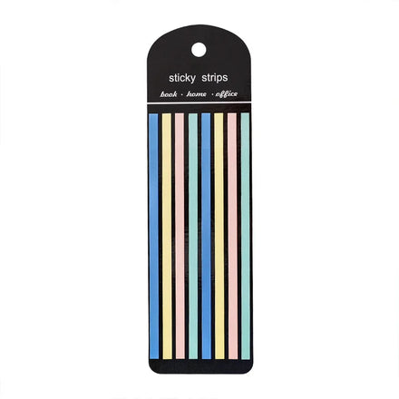 20PCS/PACK Thin Strip Index Stickers Classification Fluorescent Macaron Translucent Sticky Notes Hand Account Note Message Label