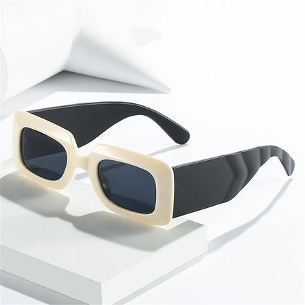 2022NEW Retro Small Rectangle Sunglasses for Women Trendy Square Vintage Glasses