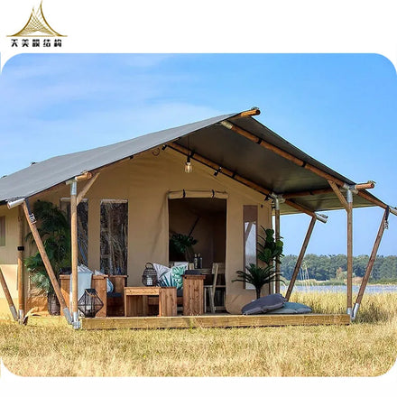 Large Area Accommodation Type Hotel Tent Outdoor Tent Canvas Tents With Toilets for Sale