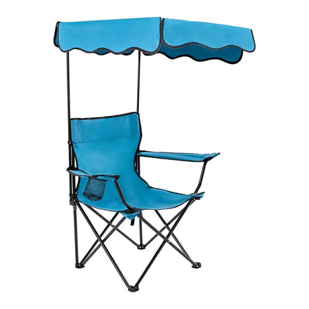 WOQI Outdoor Camping Chair Beach Chair with Canopy Shade Portable Folding with Shade Canopy Heavy Duty