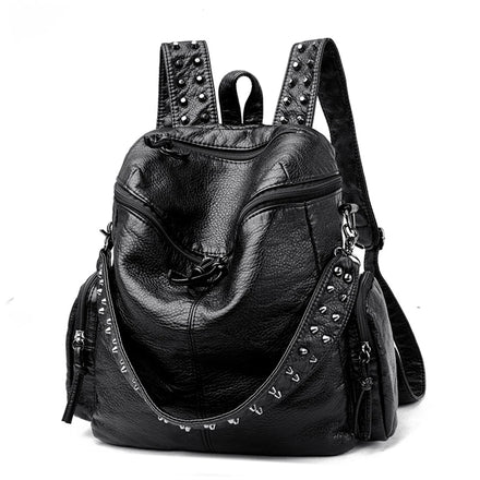 Luxury Women Backpack Bagpack Vintage Women Bag Retro Pu Leather Ladies Designer Shoulder Bag Women's Backpacks