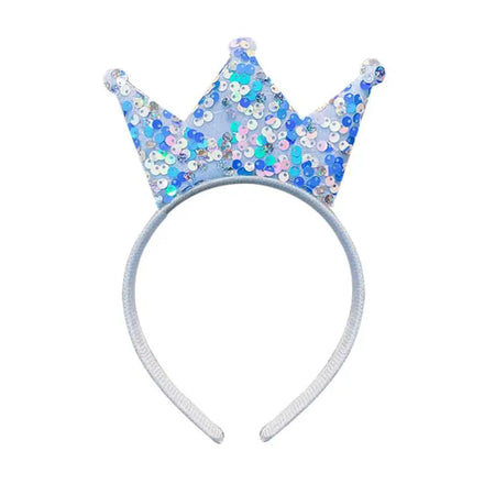 Crown Headband Double Sides Sequins Headpiece Fashion Princess Girls Birthday Party Hairband Sweet Photo Props