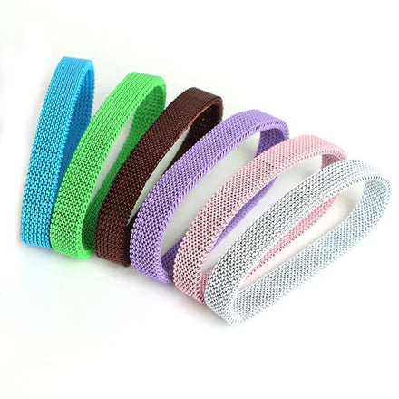 10mm New Simple Elastic Band Design Men Women Spring Bracelet Stainless Steel Flexible Bracelet Stretch Ladies Mesh Bracelet