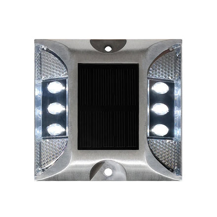 Solar Powered LED Road Stud Light Blinker Warning Cats Eyes Traffic Warning Products