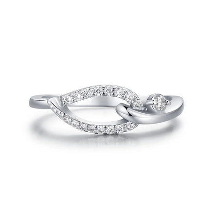 925 Sterling Silver Engagement Full Eternity Ring with Brilliant Cut Cubic Zirconia Rhodium Plated Luxury Wedding Ring for Women