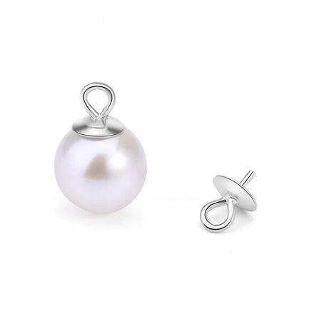 100% Real 925 Sterling Silver Jewelry Tray Base Fashion Pearl Tray for DIY Pendant Clip Blank Jewelry Making Necklace Pendant