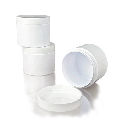 Customizable 200ml PET Plastic Cosmetic Packaging Jar White Cream Lids for Skin Care & Eye Cream 10 Lots Food Grade