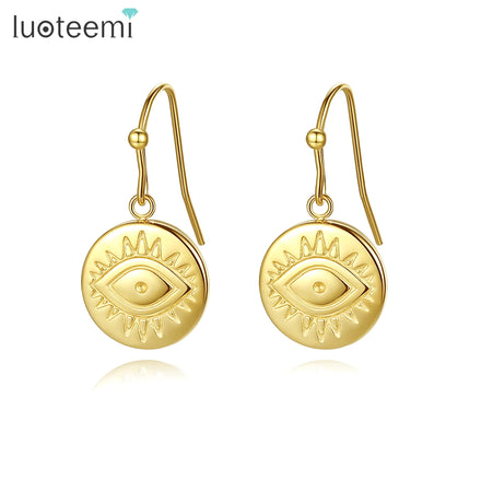 SP-LAM Stylish Earring Statement Hook Round Metal Hanging Dangle Eye Earring Stainless Steel Jewelry Earing