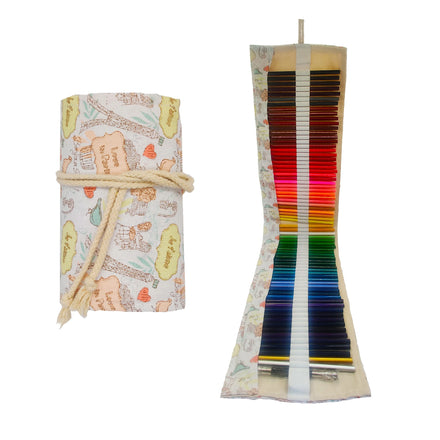 72-Piece Oil-Based Coloring Pencils Set with Roll-Up Canvas Case for Kids Adults Artists-Art Supplies for Color Drawing