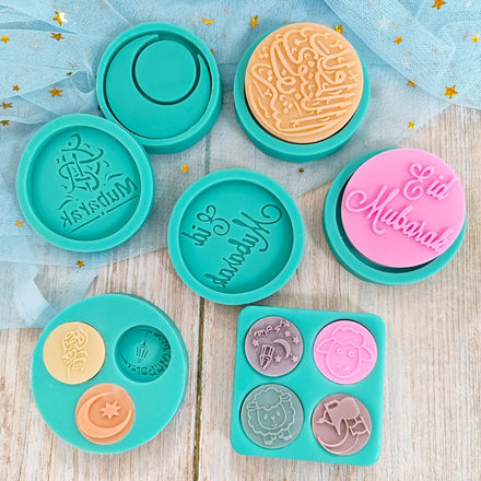 DIY Fondant Moulds EID Mubarak Chocolate Mould Candy Molds Baking Gadgets Ramadan Themed Baking Accessories for Ramadan Festival