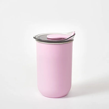Personalised Double Wall 350ml Toothbrush Cup Inner Stainless Steel 304 Outer PP New Popular Coffee Tea Mug Tumbler with Lid