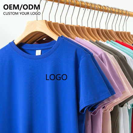 First-Class Quality Cotton Custom Silk Screen Printed Logo Men's Casual O-Neck Short Sleeve T-Shirt Plain Oversized T-Shirt