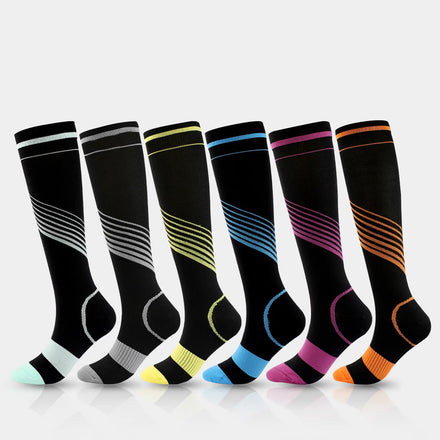 New Hot Selling Cartoon Crew Breathable Knitted Nylon Spring Pressure Socks for Men's and Women's Sports Stretch