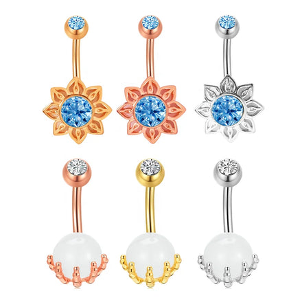 Wholesale Children's Dainty Money Sign Women Gun Bunny Belly Button Cat Set Piercing Rhinestone Add Charm Stainless Steel Heart