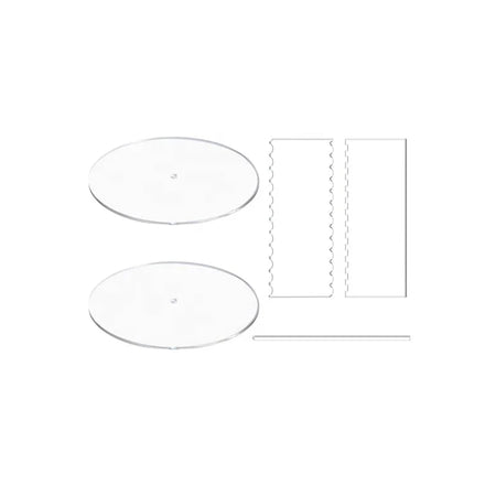 Acrylic Round Cake Discs Set - Buttercream Cake Decorating Tools with for Serving Cake Decoration Bake Goods
