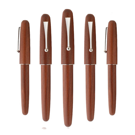 Handcrafted Red Sandal Wood Fountain Pen with Engraved Logo Superior Quality for Writing Finance Students