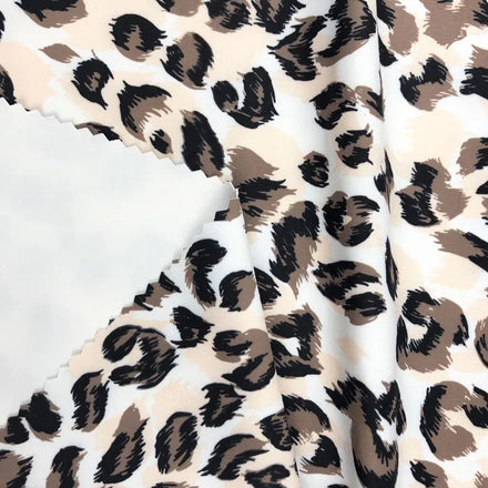 Digital Print Nylon Spandex Warp Knit Leopard Printed Fabric for Swimsuit
