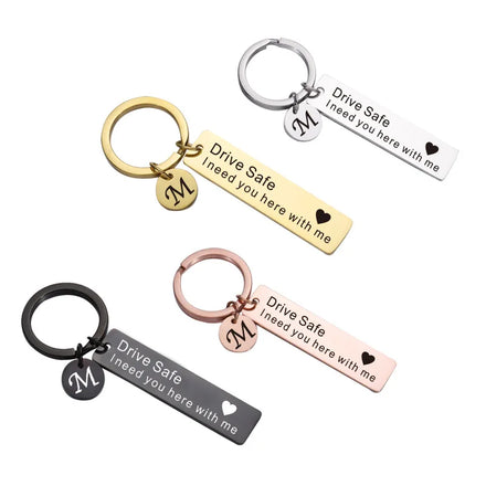 Personalized Stainless Steel Fashion Keychains Gifts Custom Laser Name and Date Keychain for Car Logo Keyring Key Chain