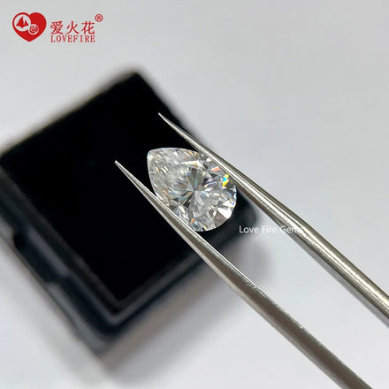 Wholesale Stone Price Pear Cut GRA Certificate VVS Lab Grown Moissanite Diamond D White Color Loose Moissanite